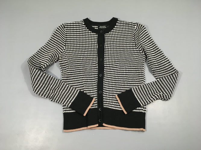 Gilet noir/blanc, Monoprix, moins cher chez Petit Kiwi