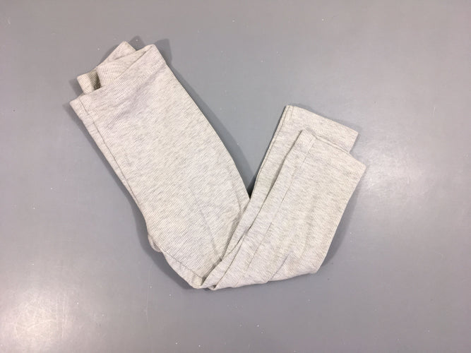 Legging côtelé gris clair, moins cher chez Petit Kiwi