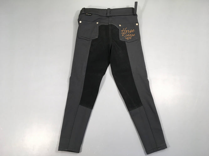 Pantalon d'équitation gris foncé doublé polar, moins cher chez Petit Kiwi