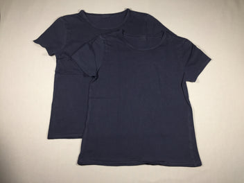 2 chemisettes cm bleu marine - sans étiquette - taille estimée