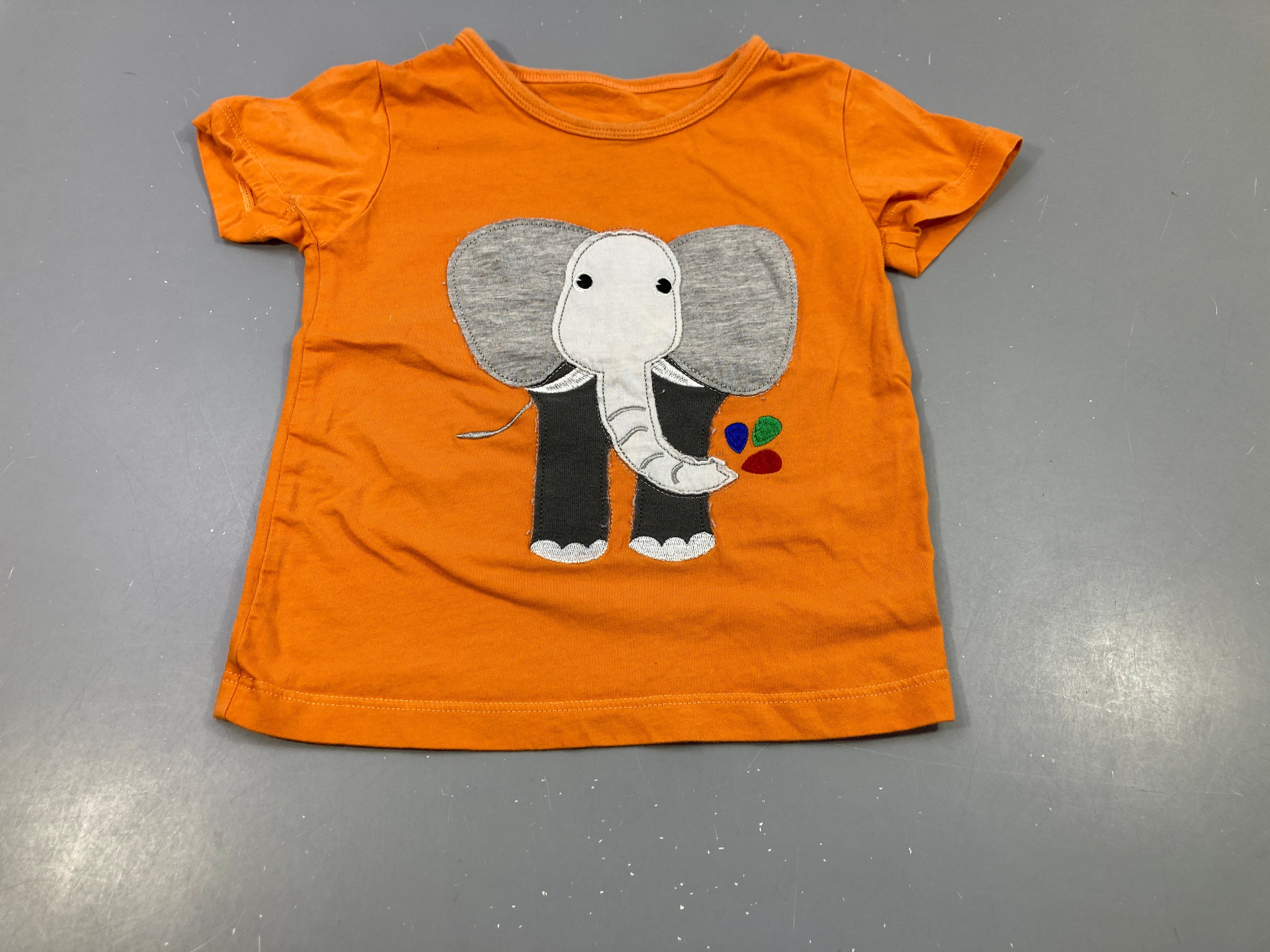 T-shirt m.c orange éléphant