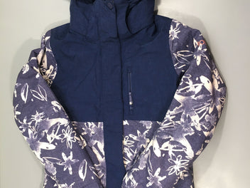 Veste de ski à capuche amovible Bleu fleurs Dr.yflight motifs ronds