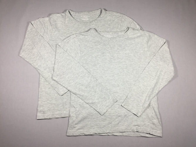 2 chemisettes ml gris en jersey, moins cher chez Petit Kiwi