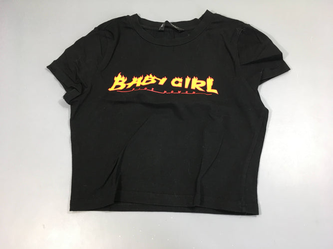 Crop top m.c noir baby girl, moins cher chez Petit Kiwi