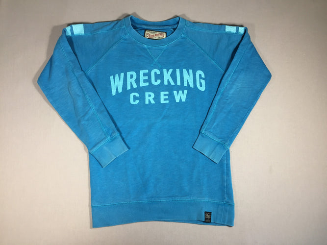 Sweat bleu truquoise, moins cher chez Petit Kiwi