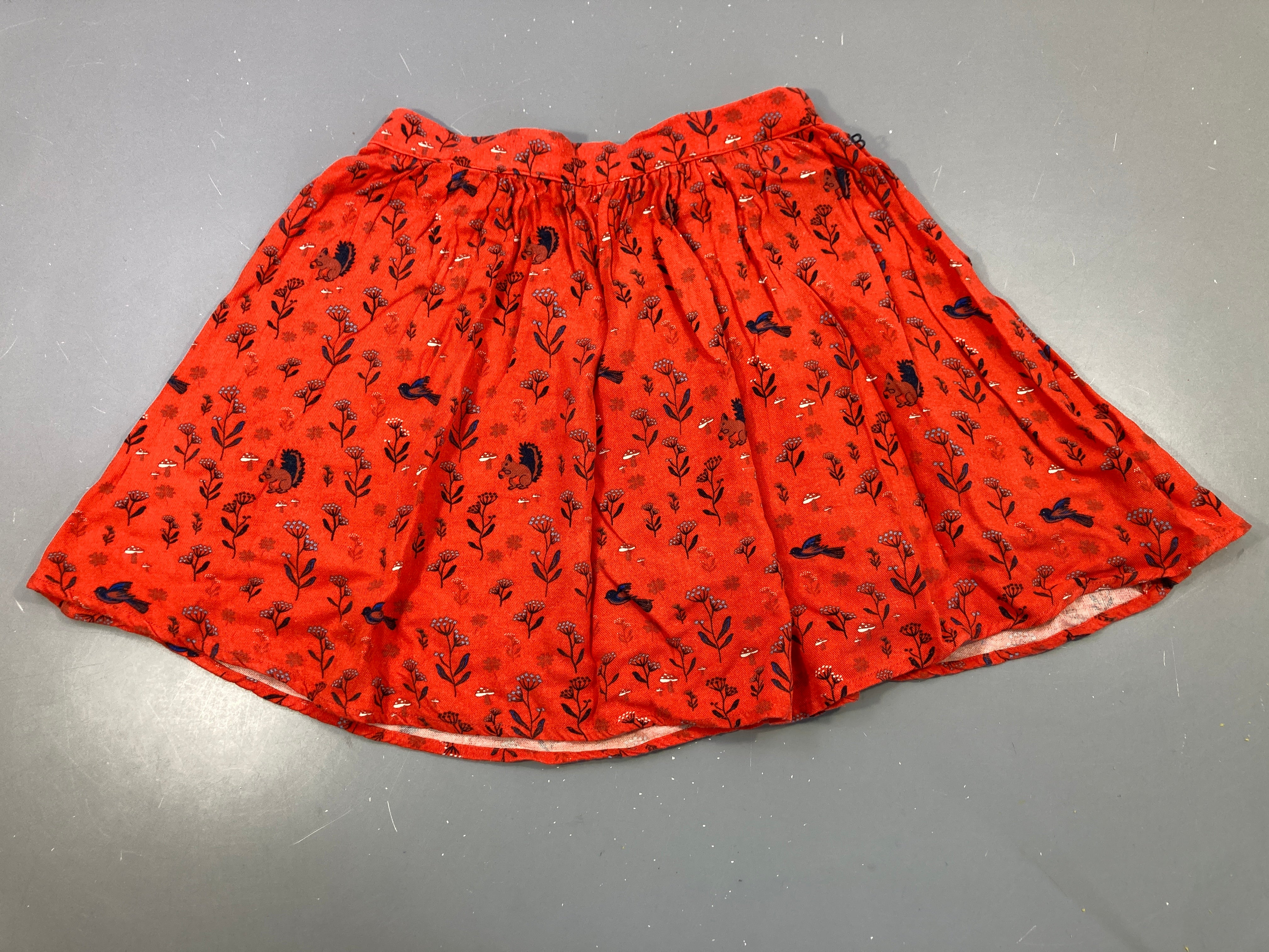 Jupe orangée motifs automnale