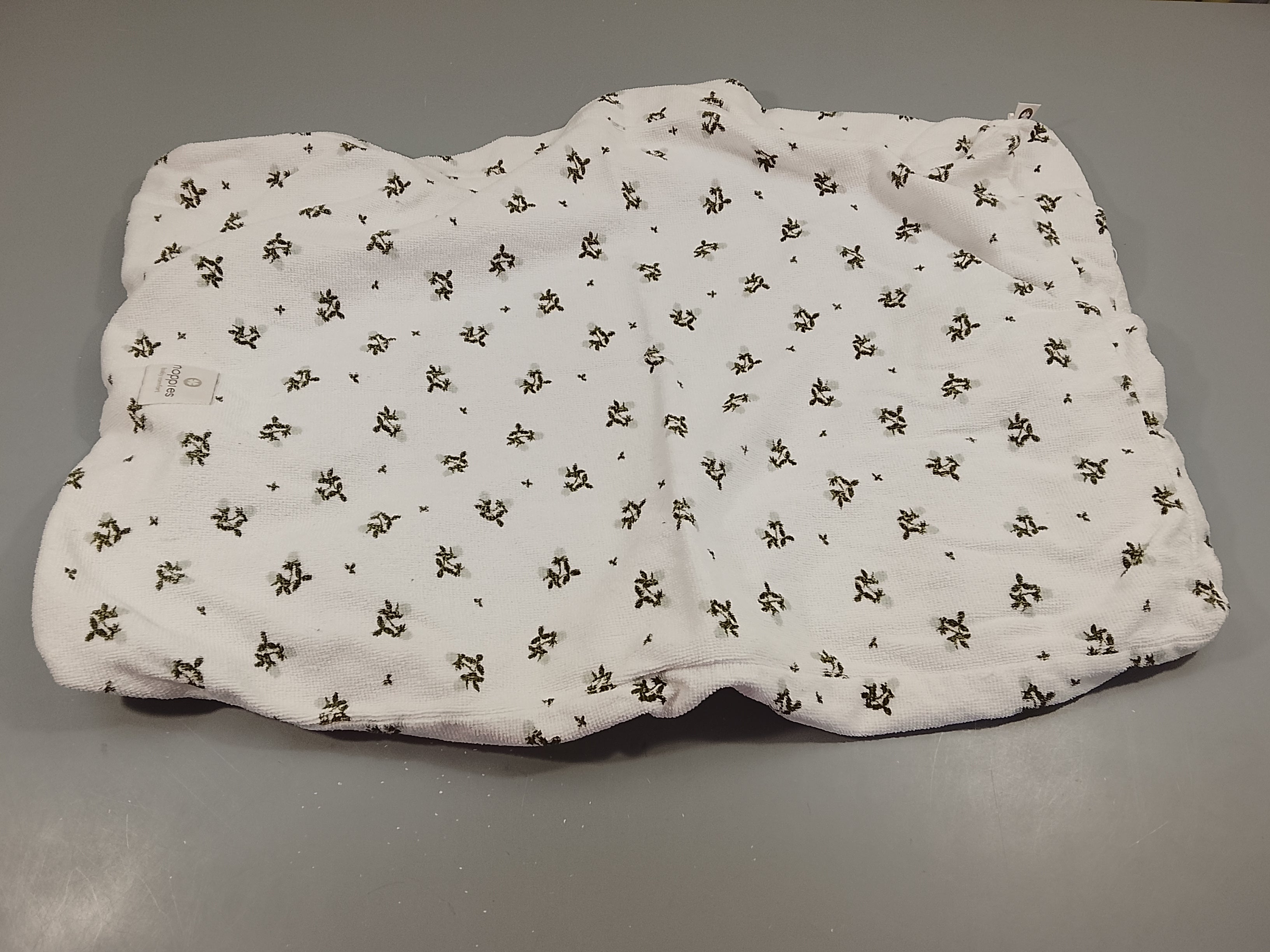 Housse de matelas à langer blanche , trèfle  fleuri