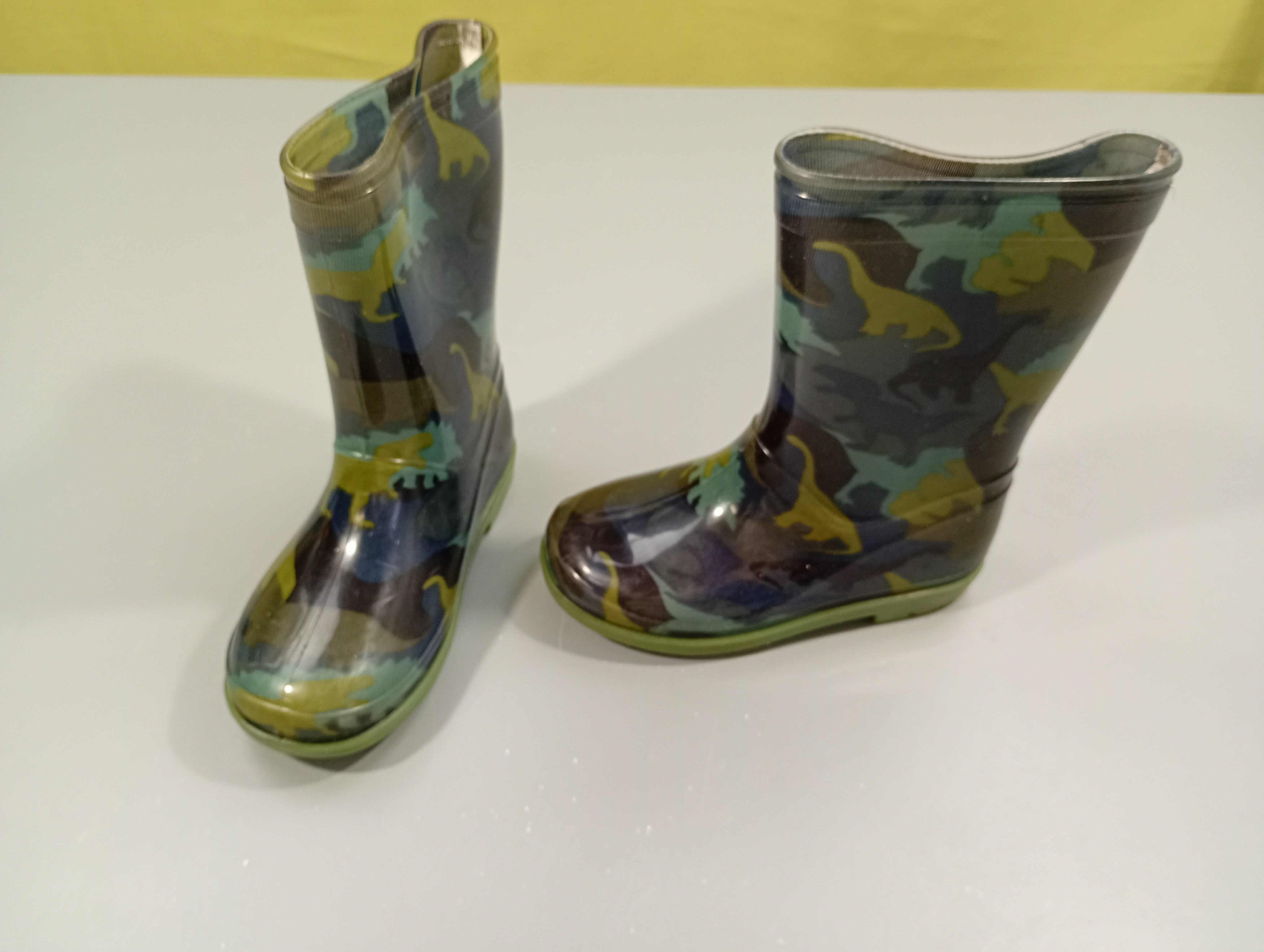 Bottes de pluie bleu marine, vert motifs  dinosaures -27