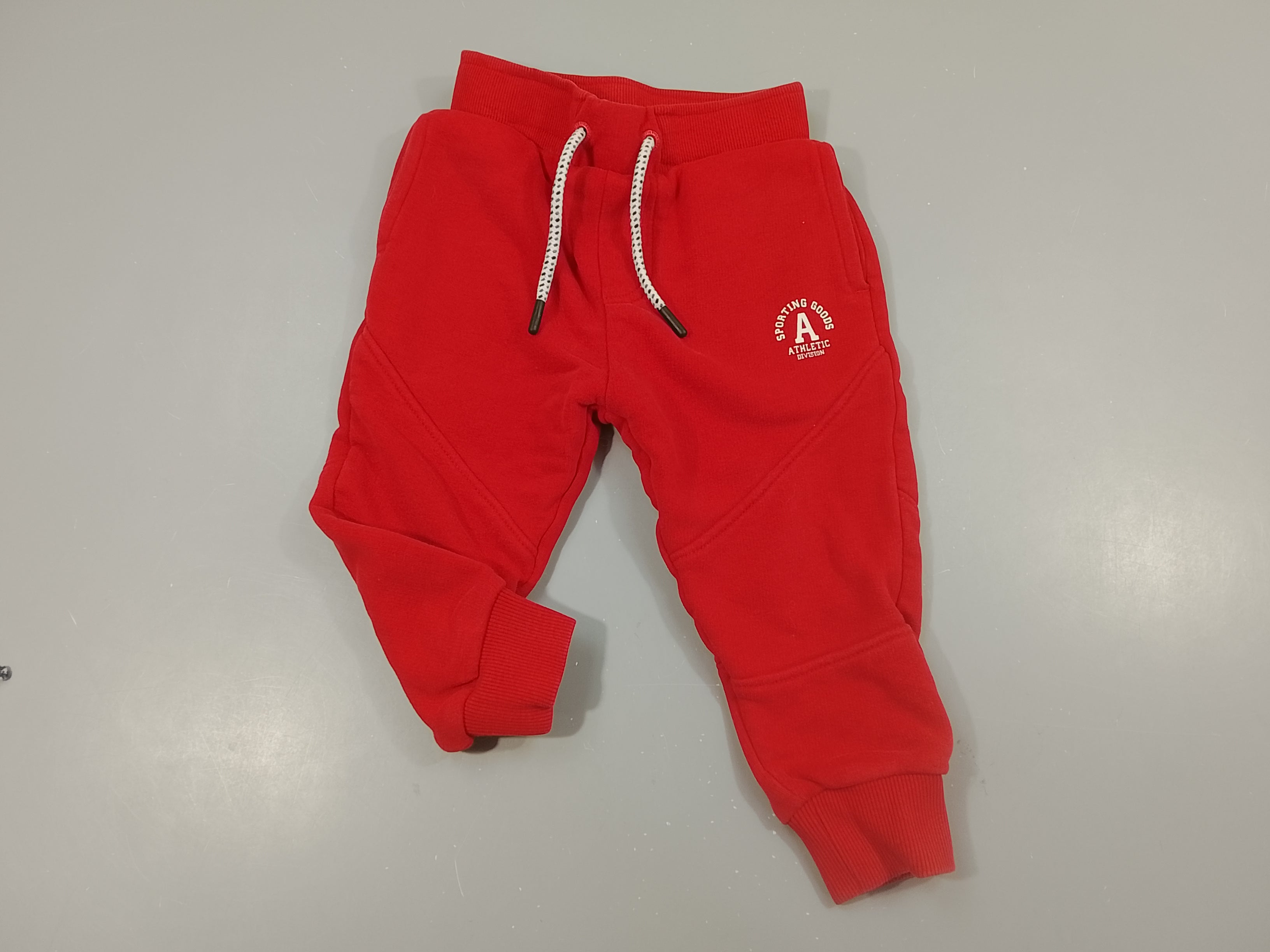 Pantalon jogging molleton rouge