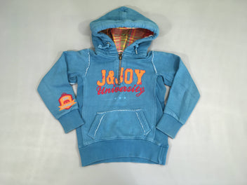 Sweat à capuche bleu J&Joy-Usé bas manches!