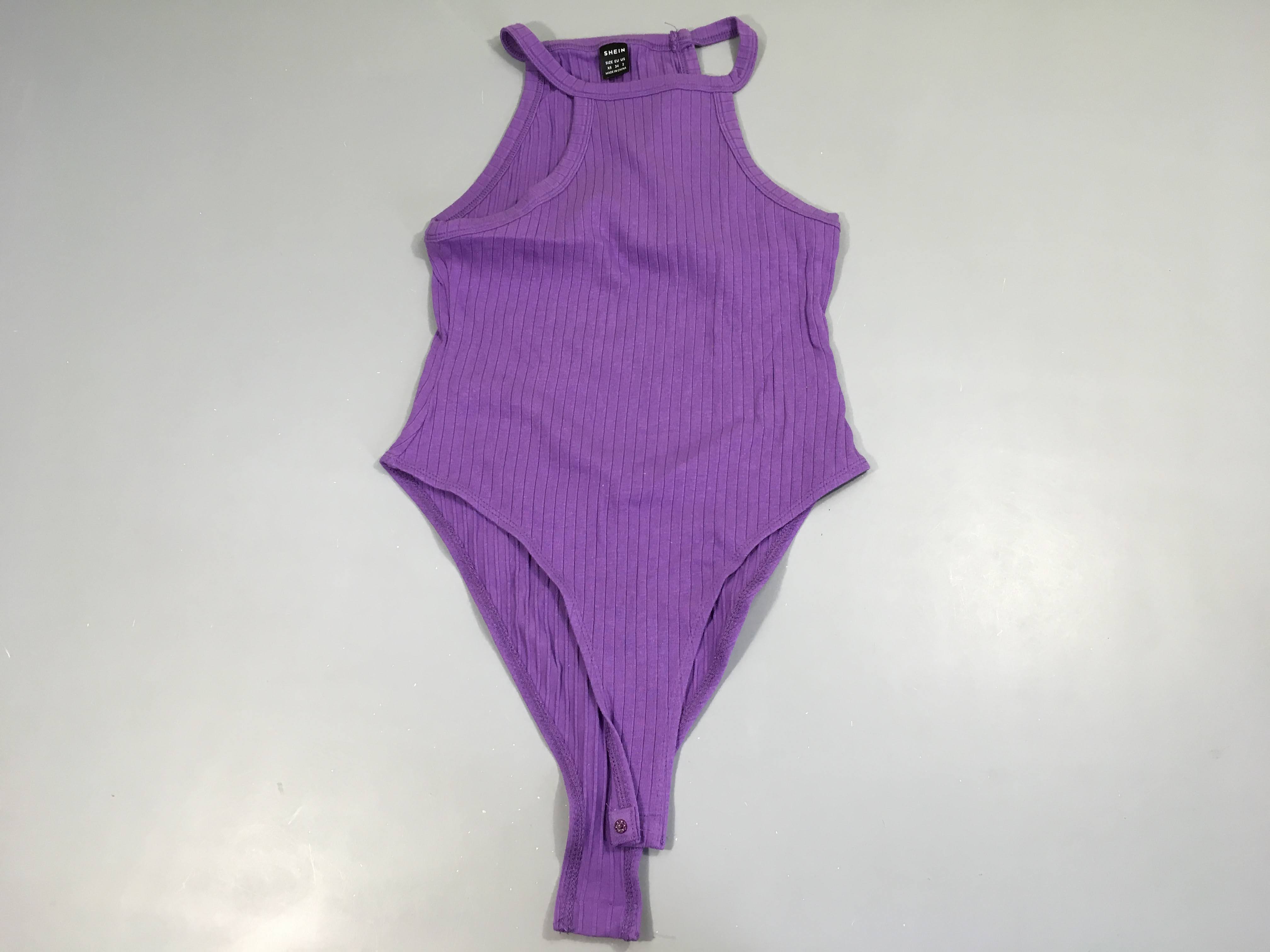 Body s.m mauve cotelé