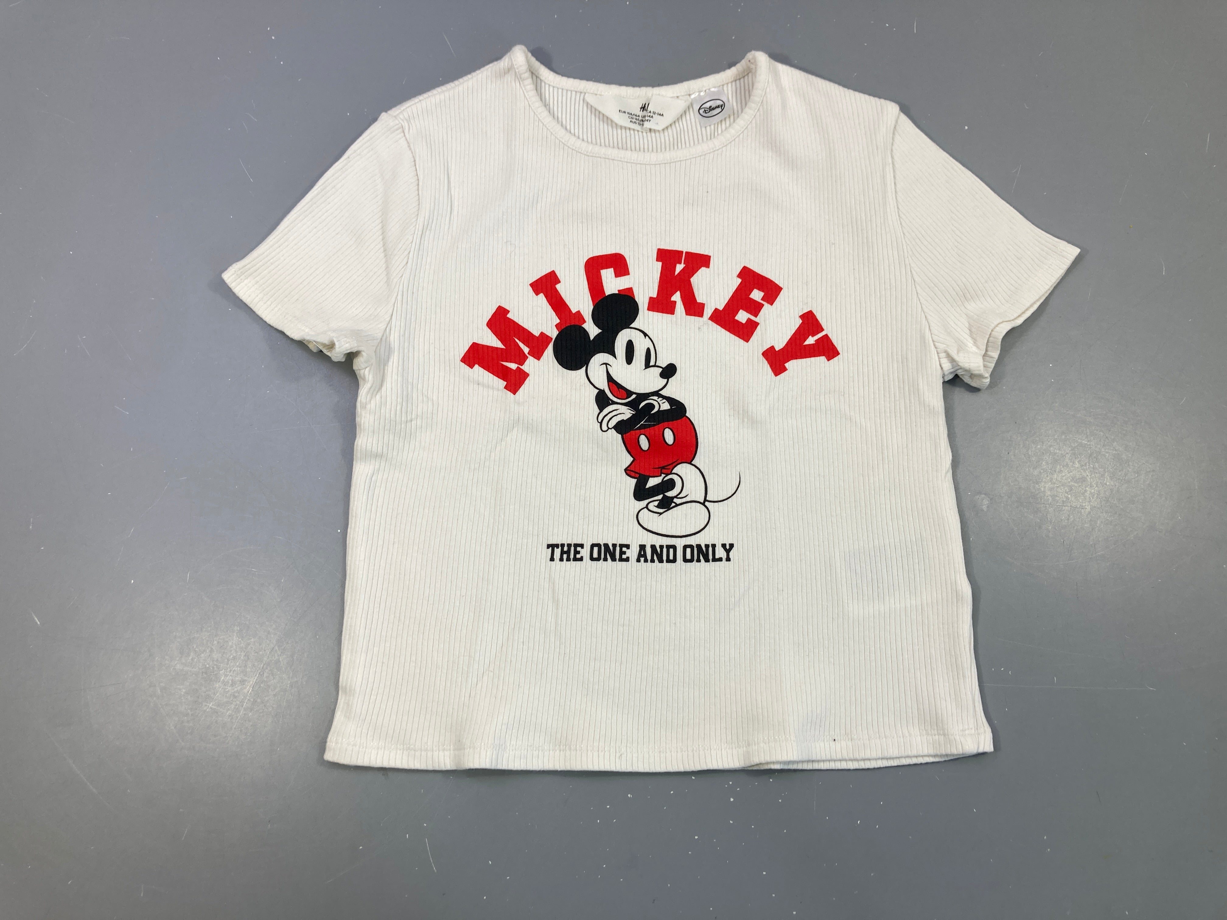 T-shirt m.c côtelé blanc Mickey
