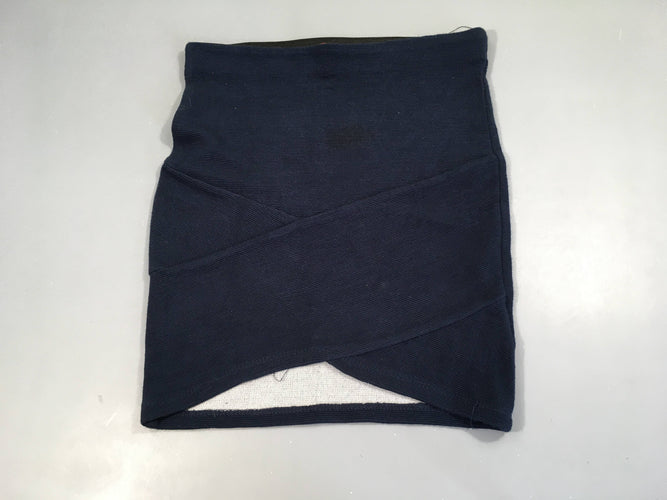 Jupe droite jersey bleu foncé, moins cher chez Petit Kiwi