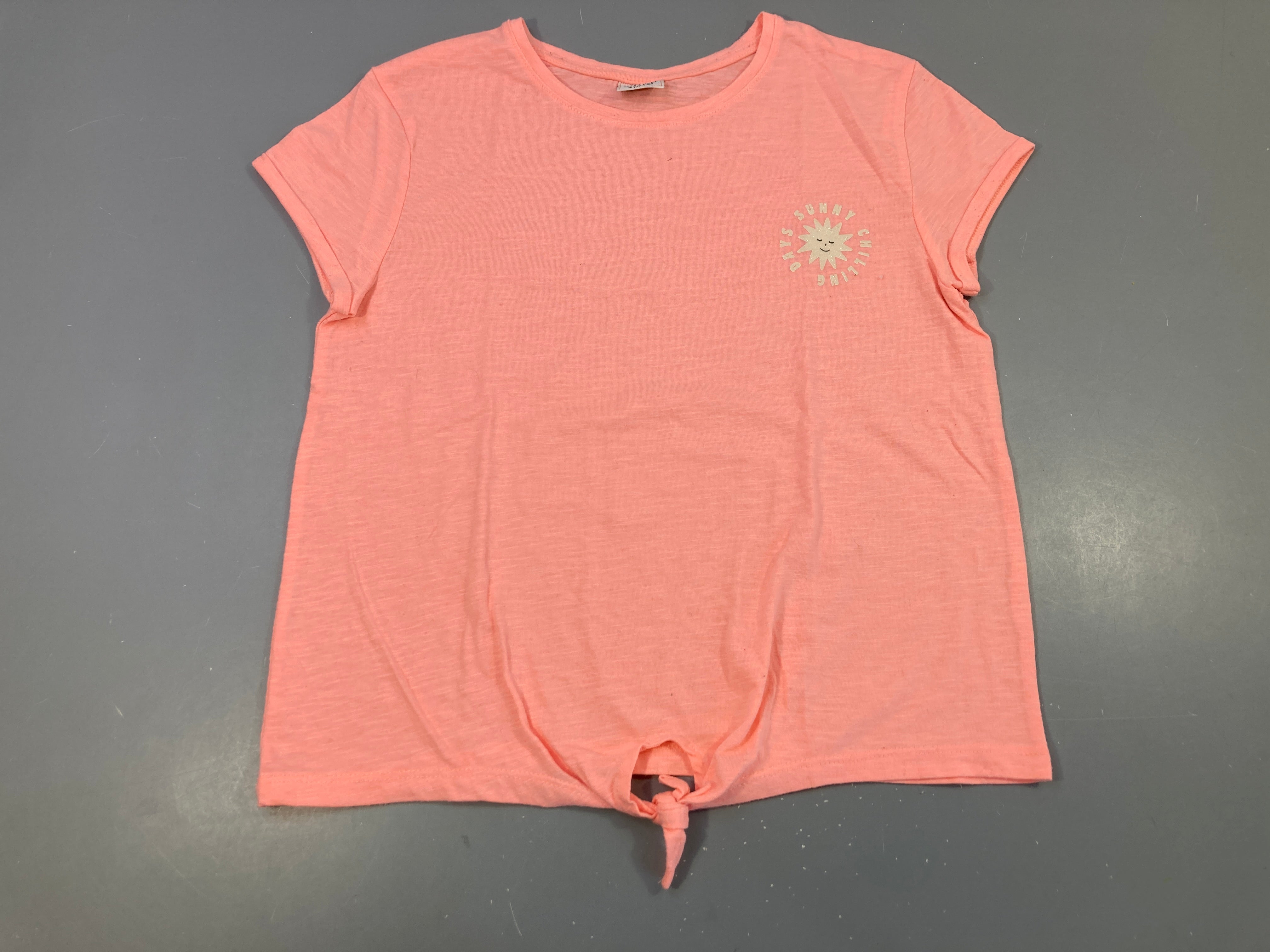 T-shirt m.c nouable saumon flammé Légèrement bouloché Soleil