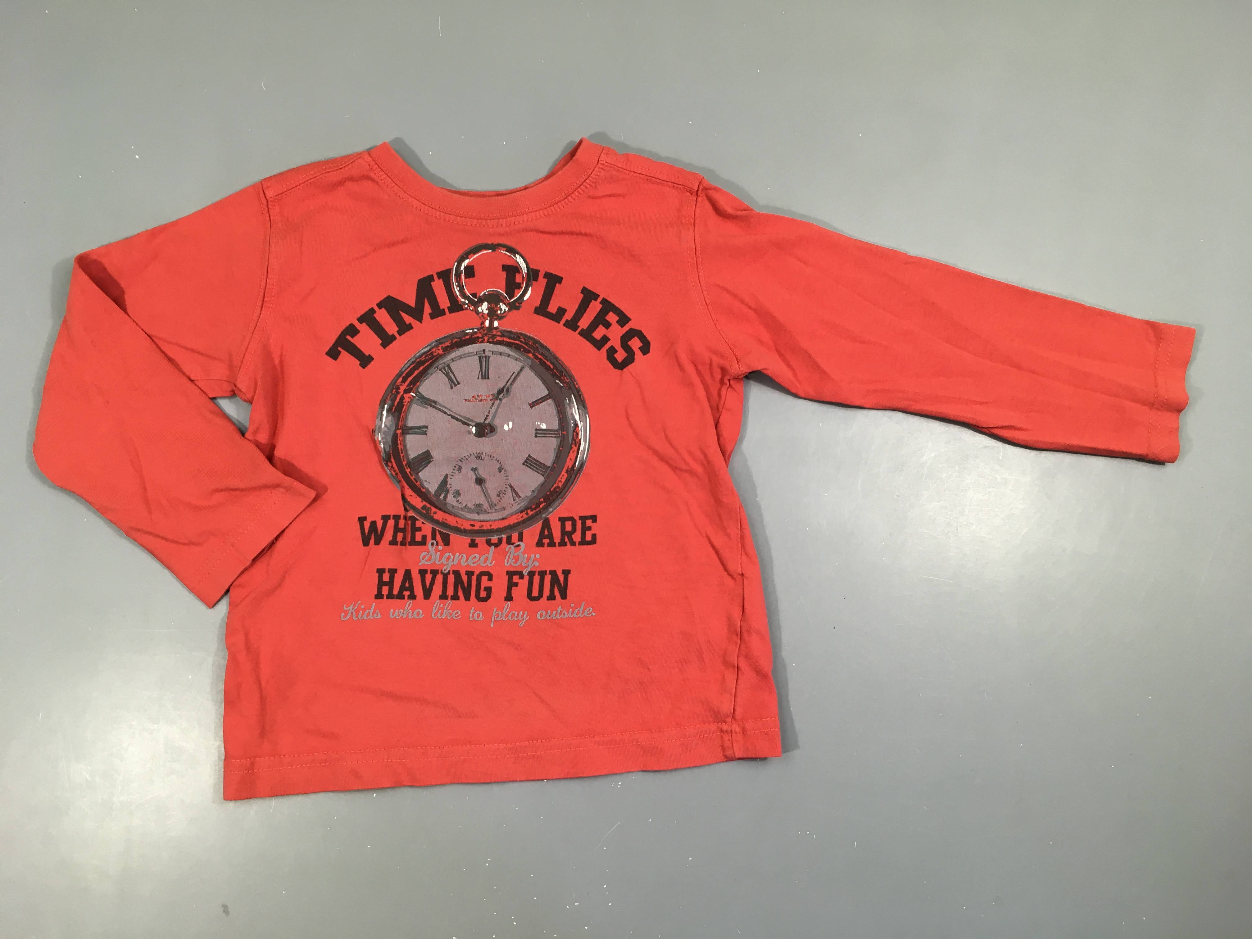 T-shirt m.l rouge montre