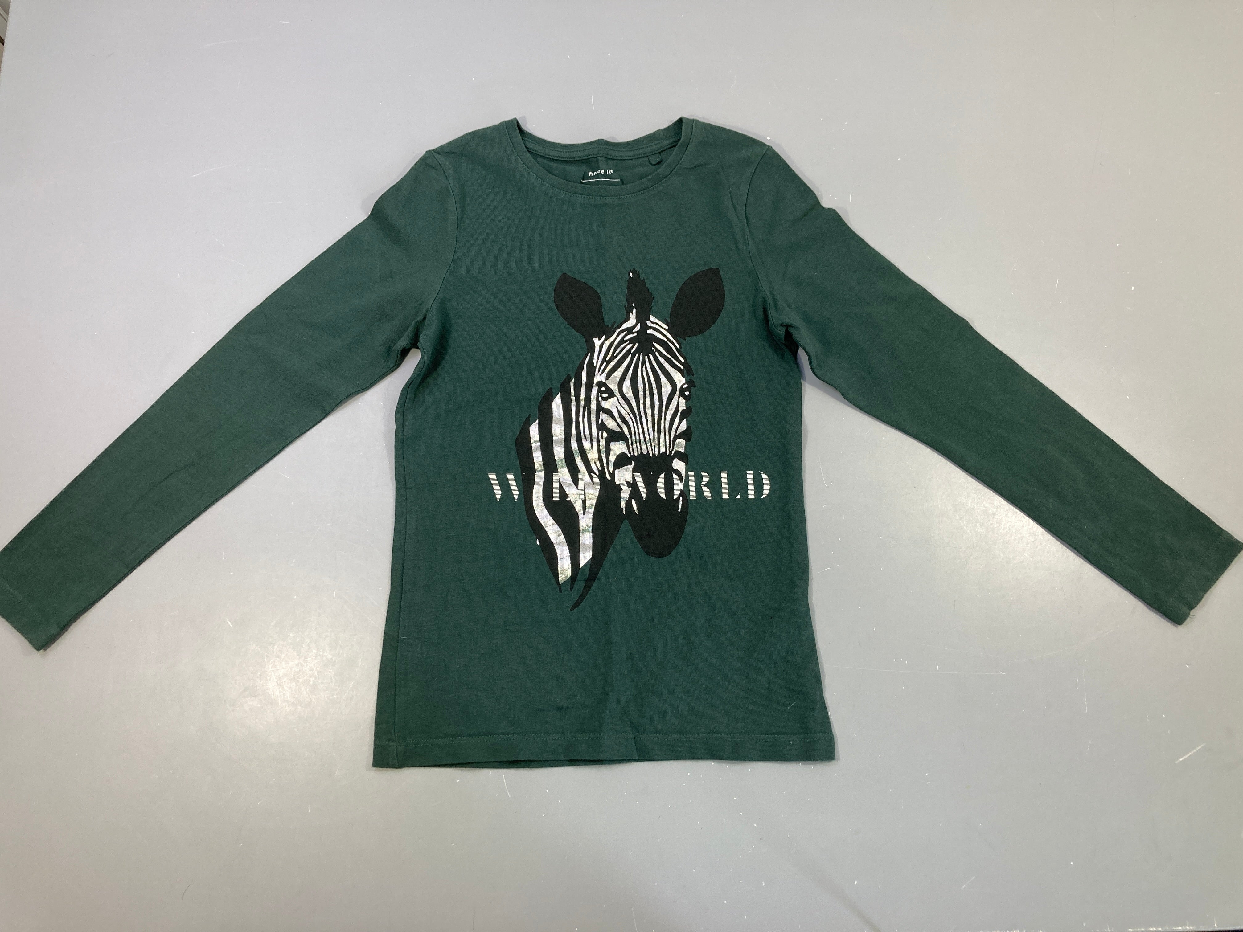 T-shirt m.l vert Zèbre