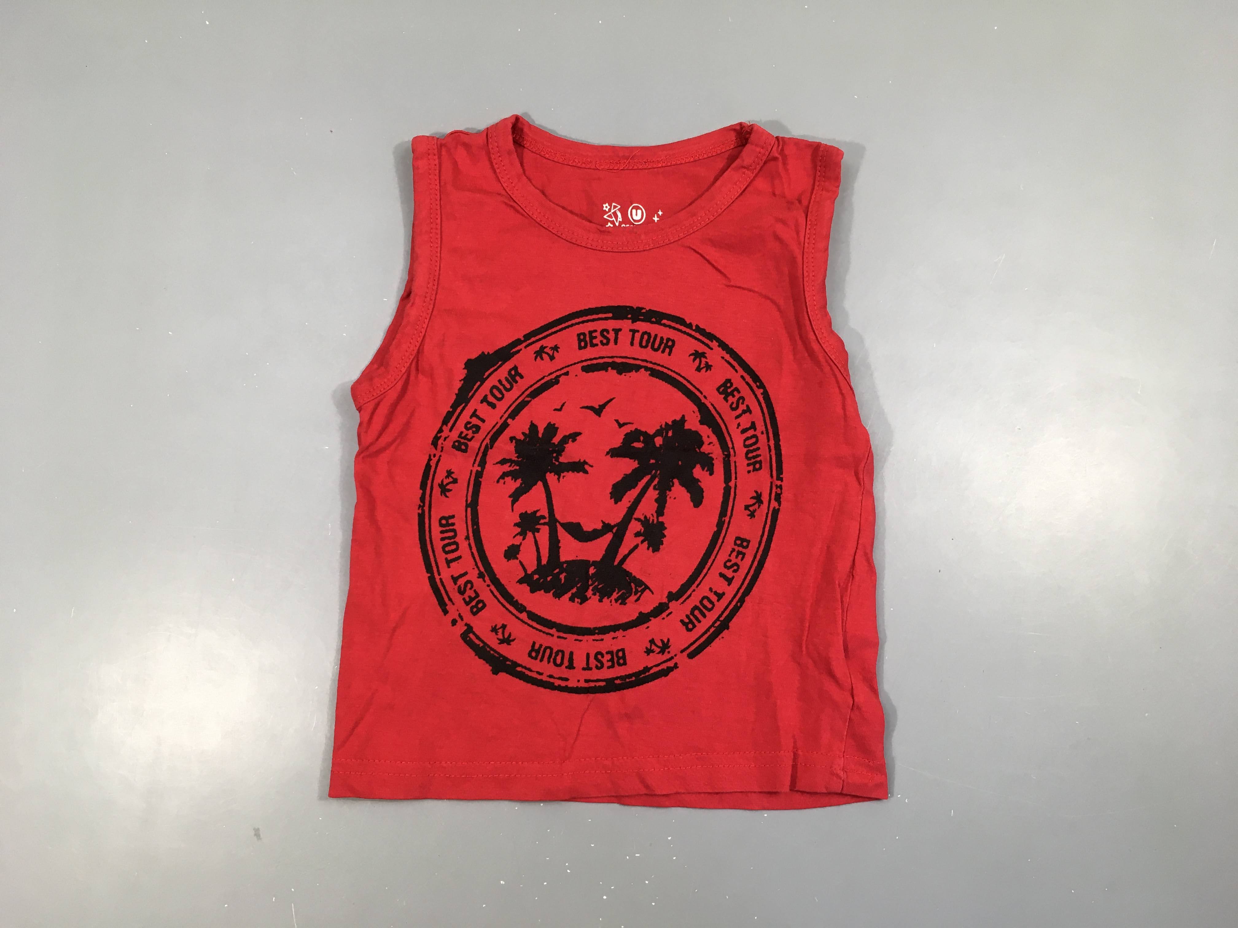 Débardeur rouge palmier