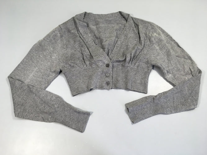 Gilet court gris moyen, moins cher chez Petit Kiwi
