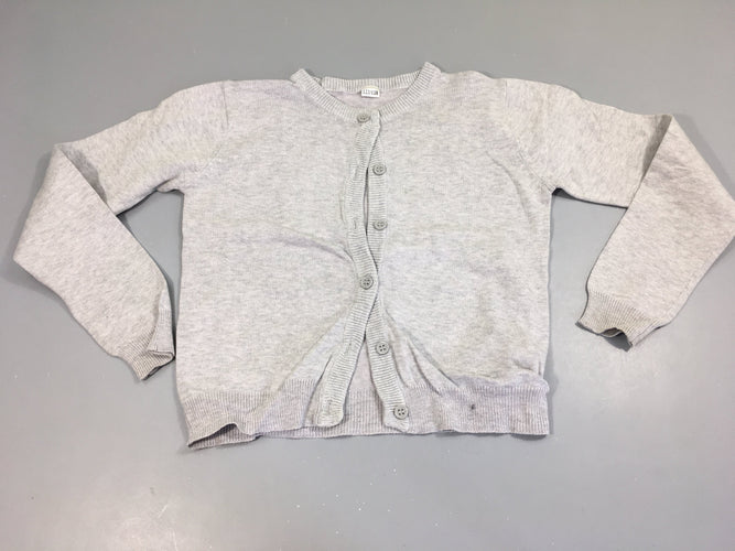 Gilet coton gris clair, moins cher chez Petit Kiwi