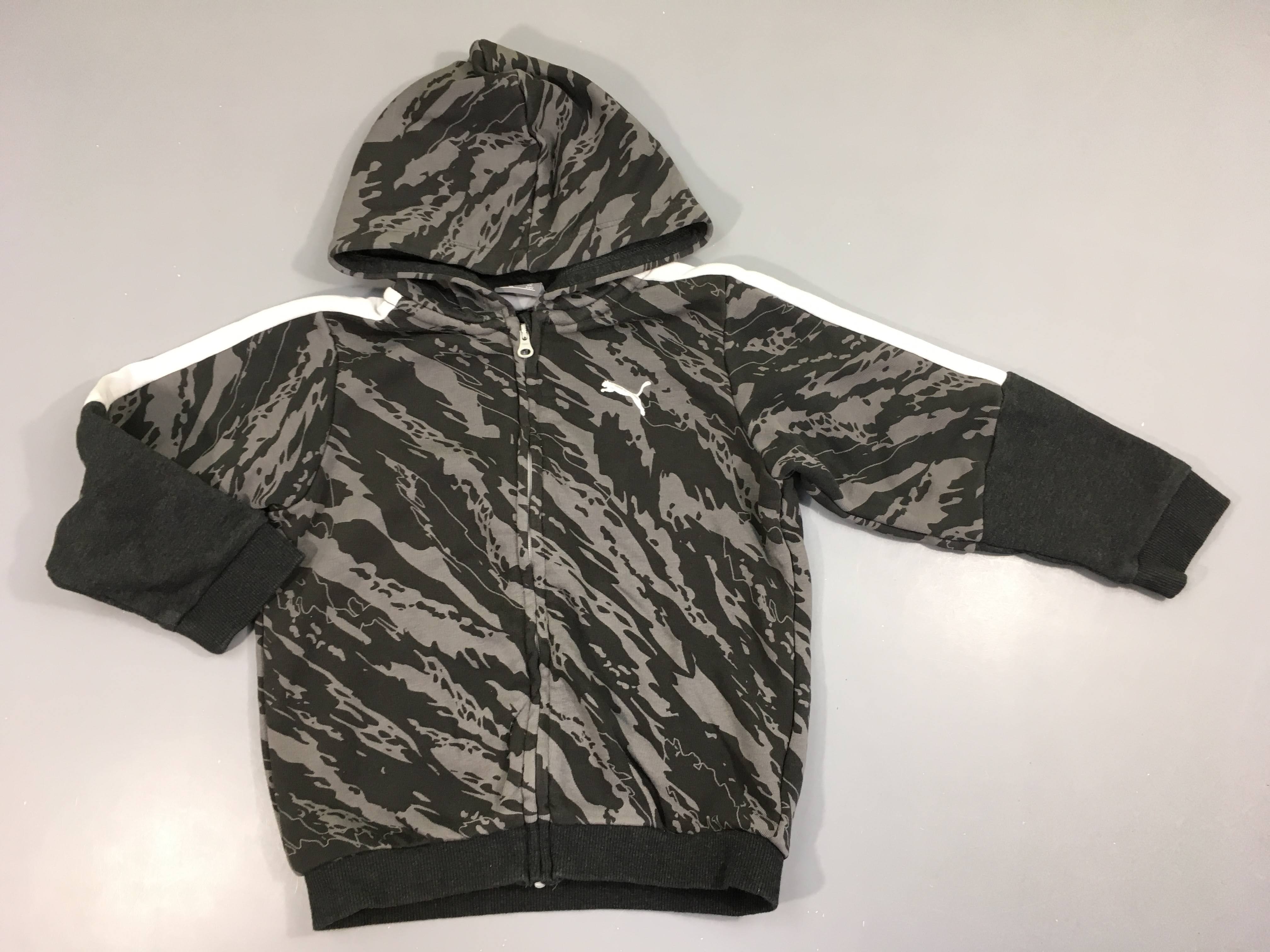 Sweat zippéà capuche gris Puma