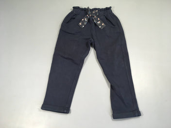 Pantalon molleton bleu foncé noeud