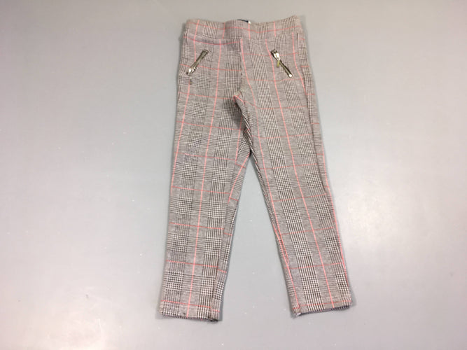 Jegging motifs pieds de poule noir/blanc carreaux, légèrement bouloché, moins cher chez Petit Kiwi