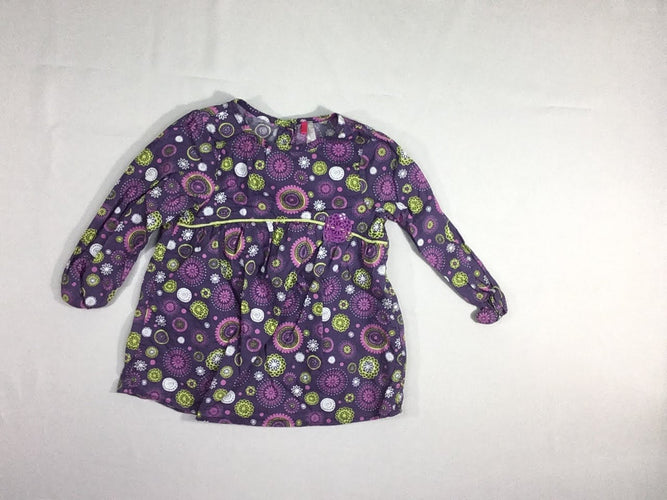 Blouse m.l mauve cercles, moins cher chez Petit Kiwi