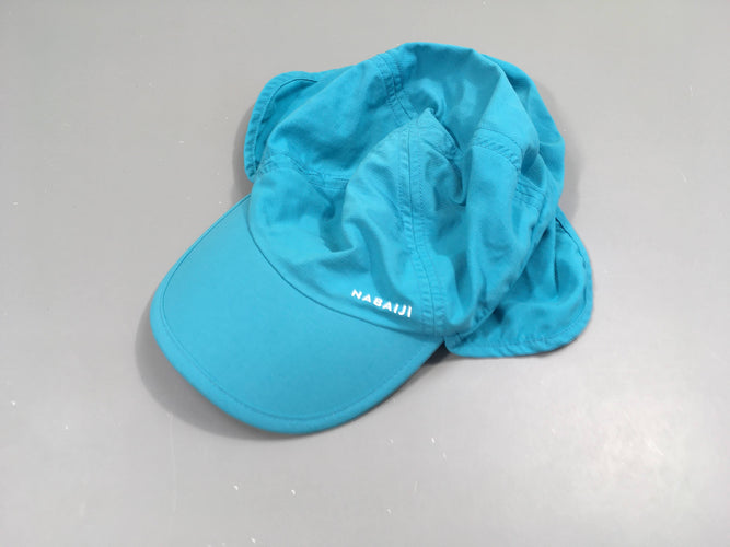 Casquette solaire bleue UPF 50x Nabaiji, moins cher chez Petit Kiwi