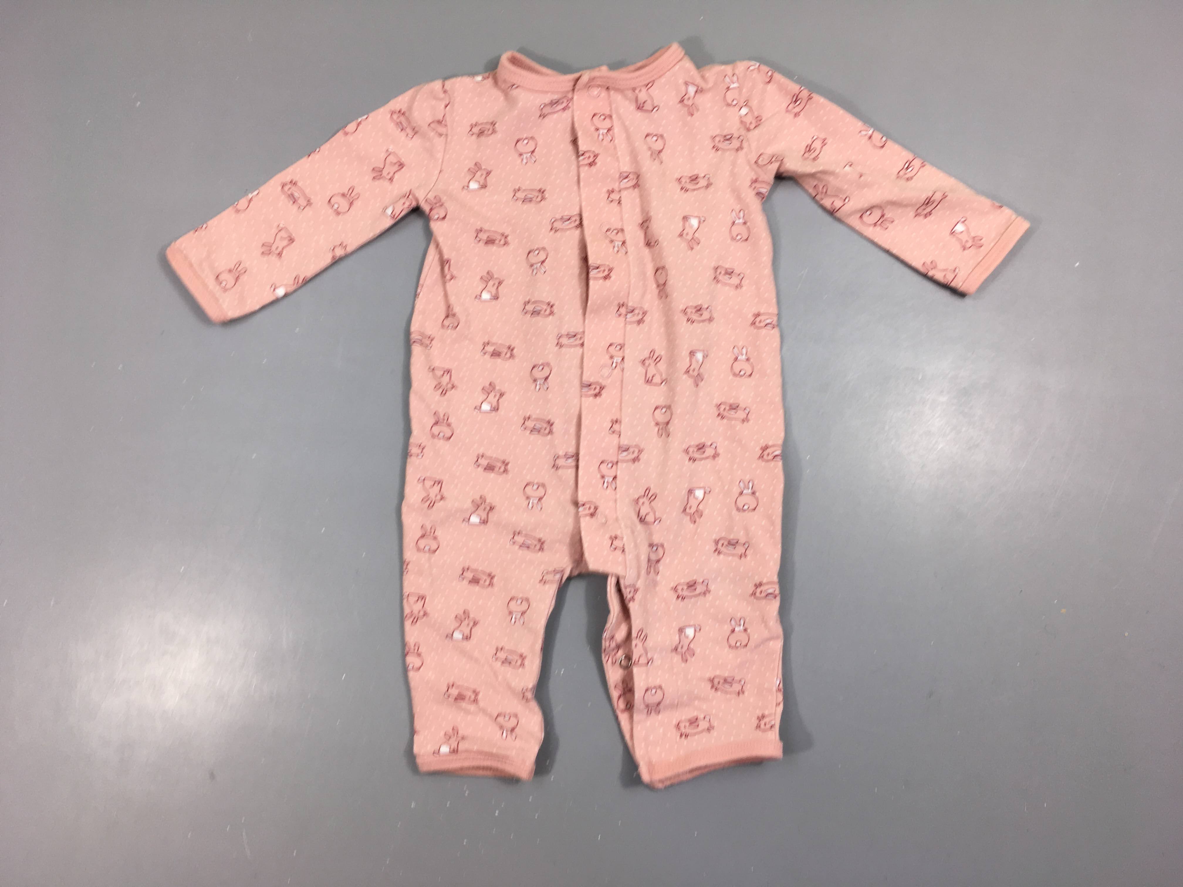 Pyjama velours rose lapins