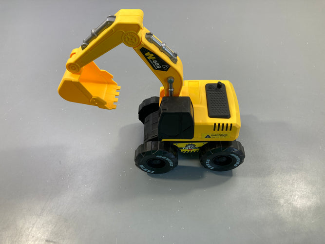 Pelleteuse à friction jaune-noire W-688 avec bras articulé et effet sonores et lumineux +3a, moins cher chez Petit Kiwi