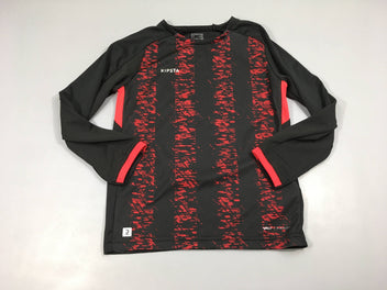 T-shirt de sport m.l noir/rouge kipsta