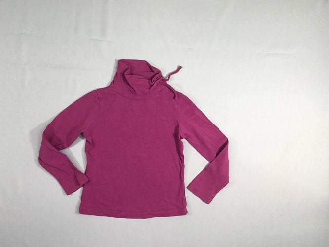 T-shirt col roulé mauve, moins cher chez Petit Kiwi