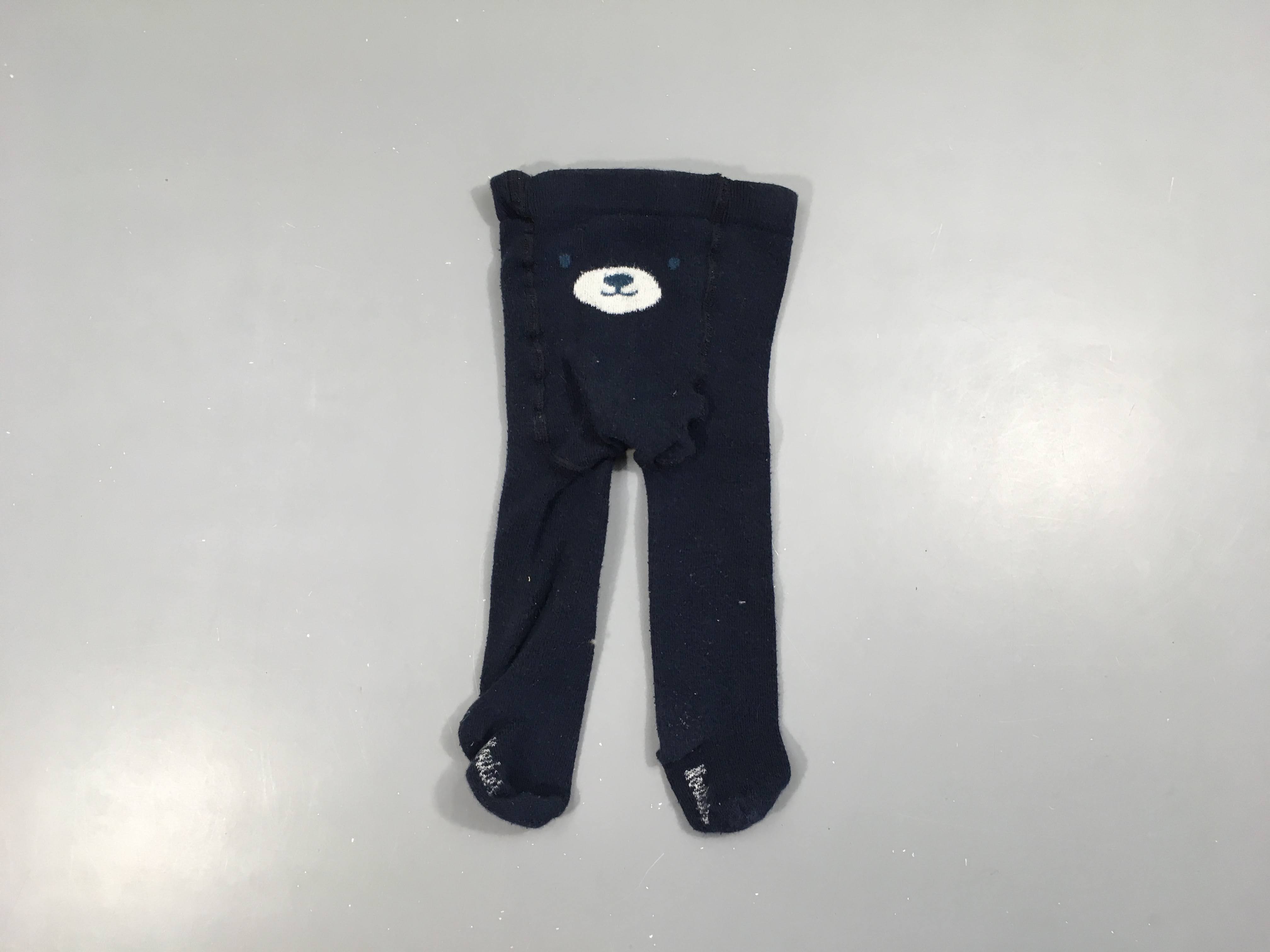 Collants bleu foncé ours boulochés