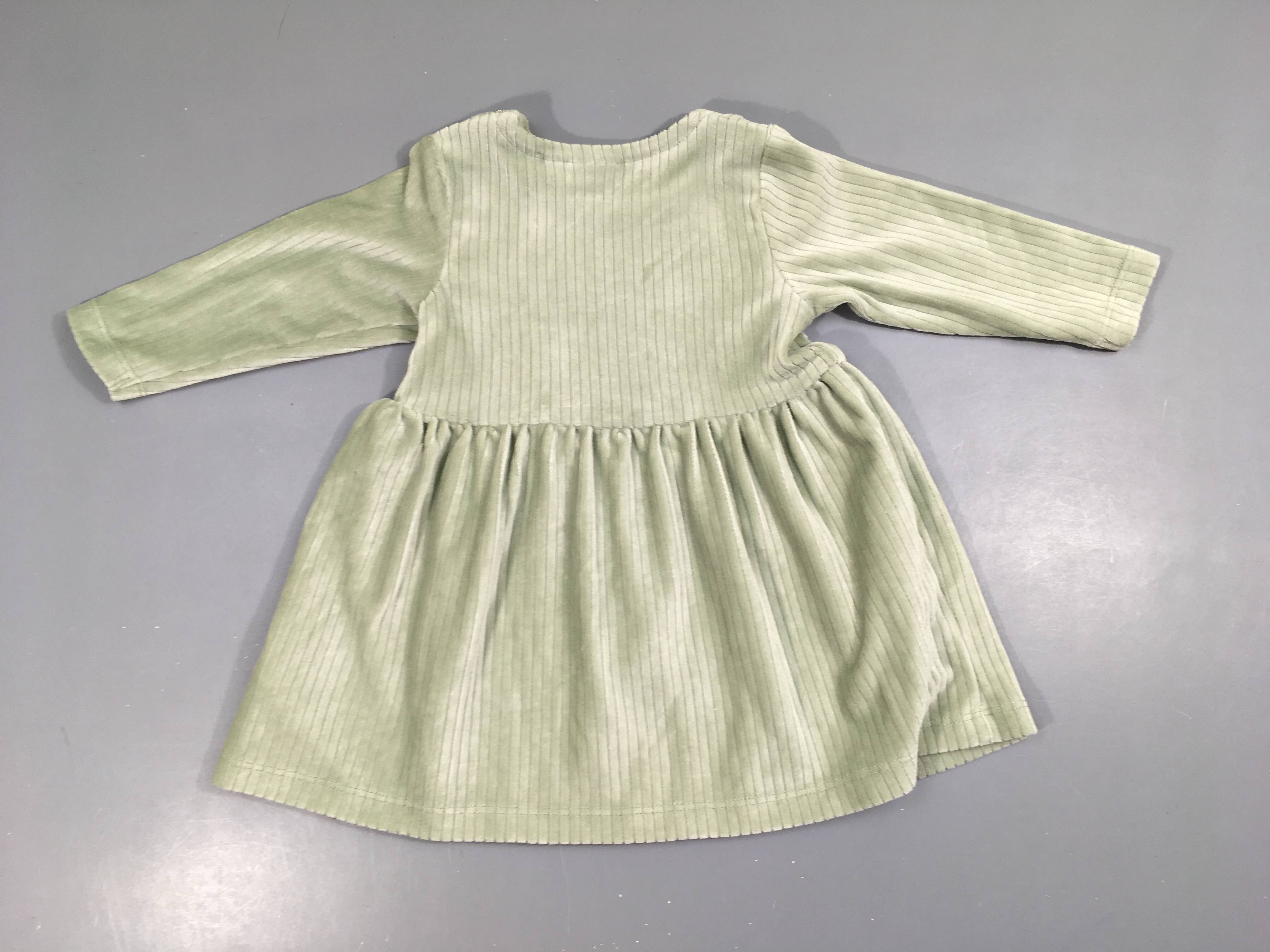 Robe m.l velours vert