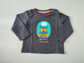 T-shirt m.l gris foncé hibou 