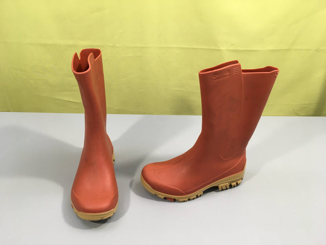 Bottes de pluie brique Solognac, moins cher chez Petit Kiwi