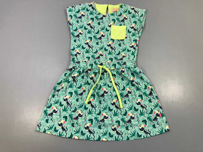 Robe m.c jersey bleu clair toucans, moins cher chez Petit Kiwi