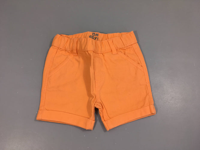 Bermuda orangé à revers, moins cher chez Petit Kiwi
