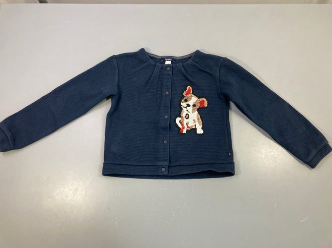Gilet molleton texturé chien sequins réversibles, moins cher chez Petit Kiwi