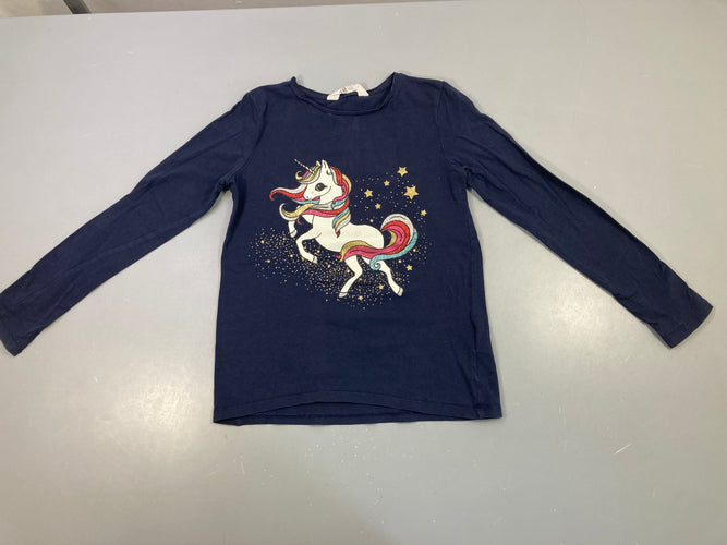 T-shirt m.l bleu foncé licorne, moins cher chez Petit Kiwi