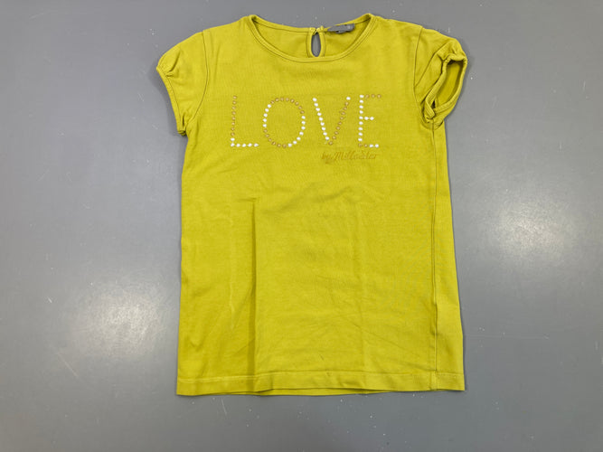 T-shirt m.c vert anis Love, moins cher chez Petit Kiwi