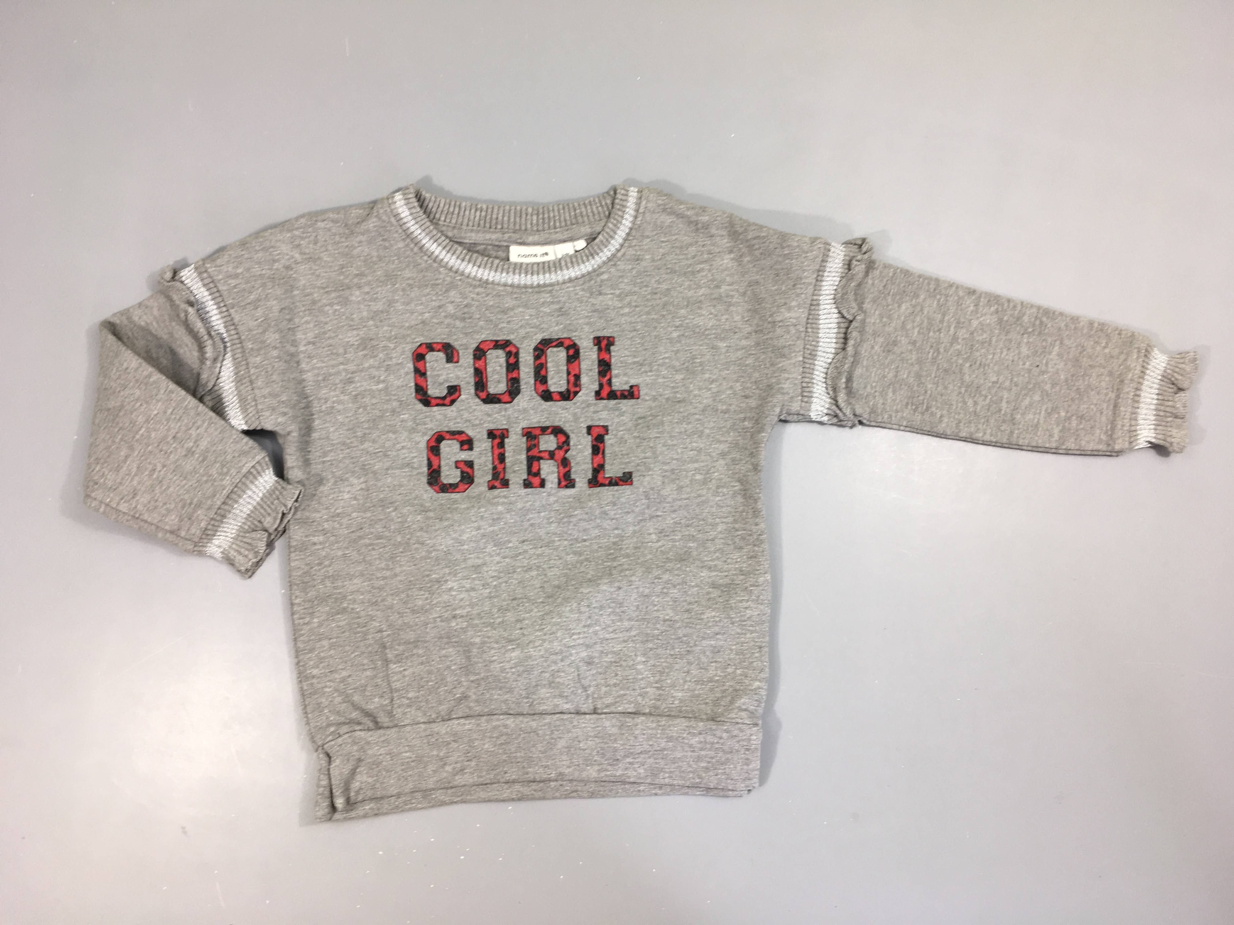 Sweat gris chiné Cool girl