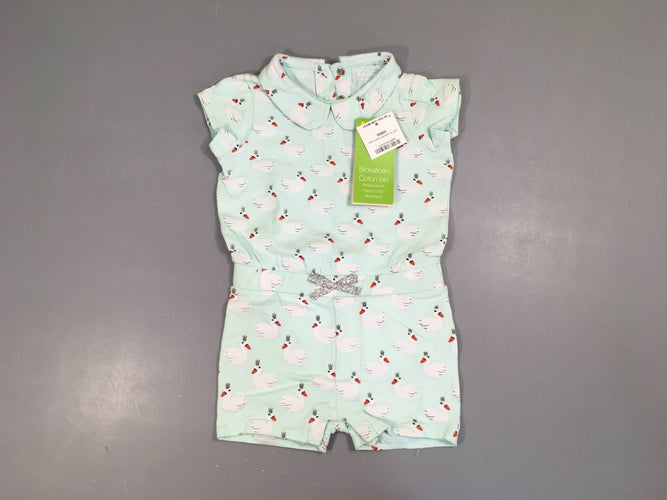 Neuf-Combishort menthe canards, moins cher chez Petit Kiwi