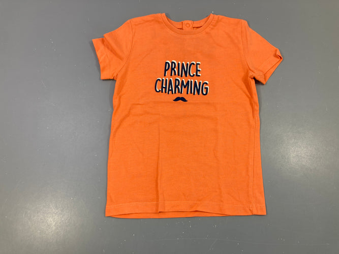 T-shirt m.c orange prince charming, moins cher chez Petit Kiwi