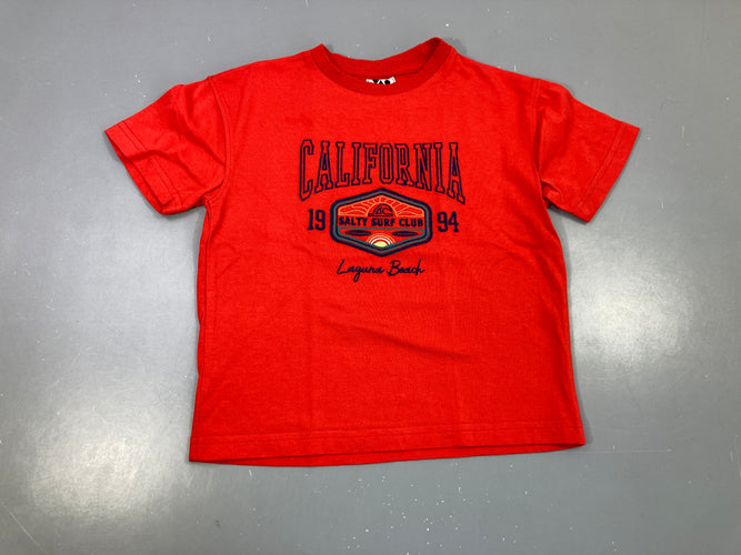 T-shirt m.c rouge california, moins cher chez Petit Kiwi