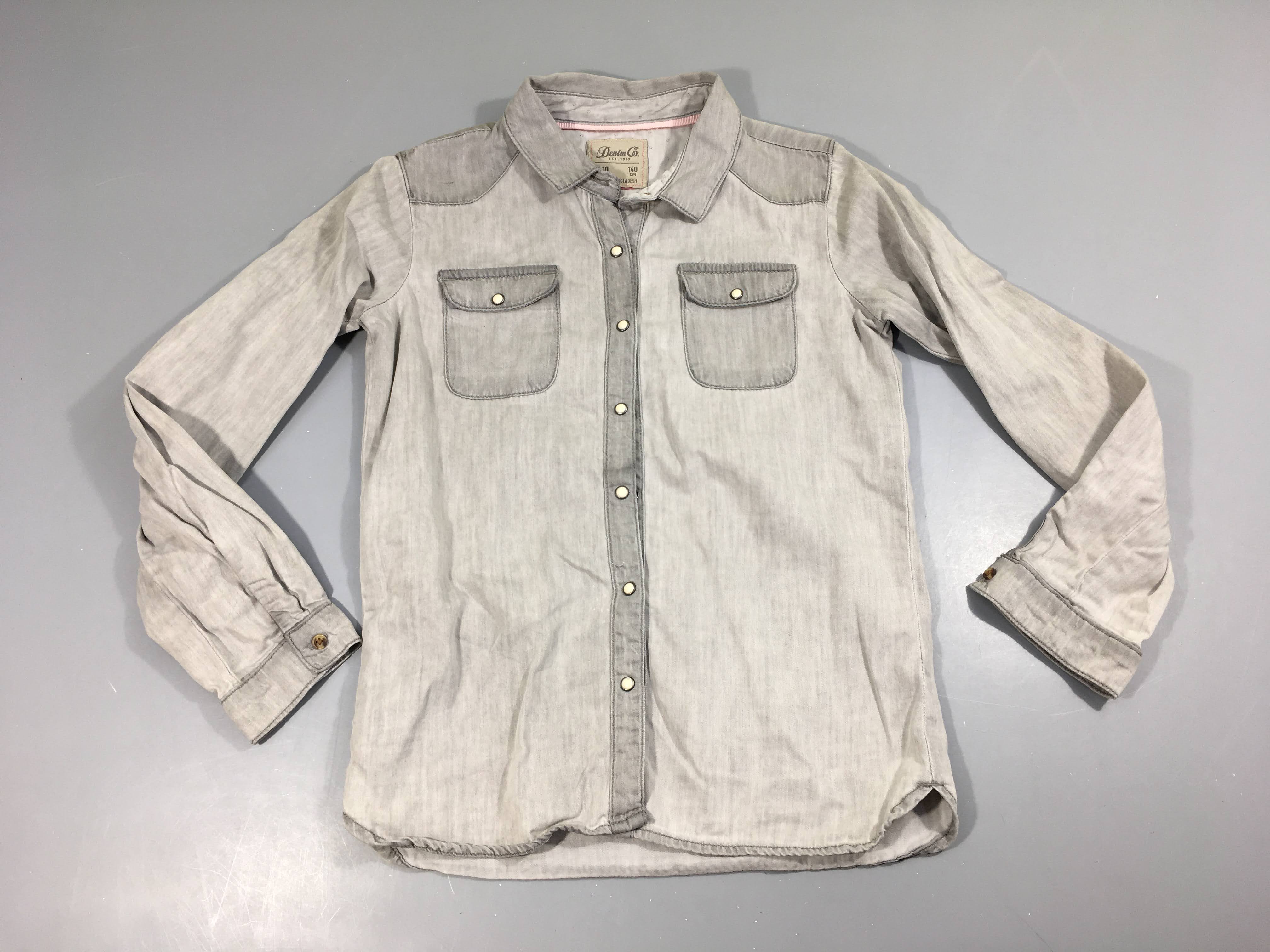 Chemise Denim gris  effet délavé