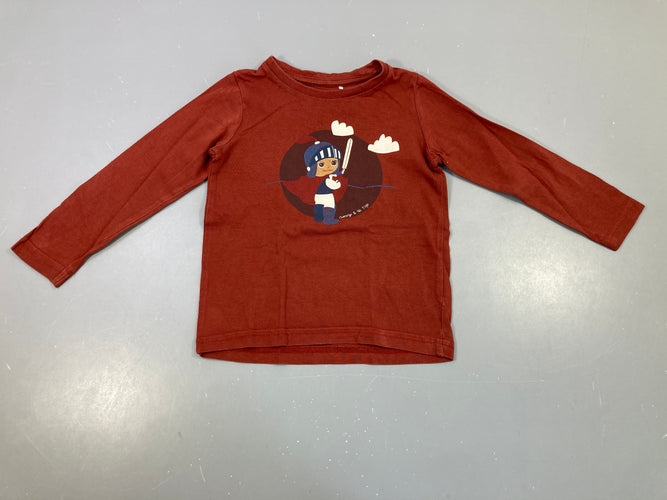 T-shirt m.l terra cotta chevalier, moins cher chez Petit Kiwi