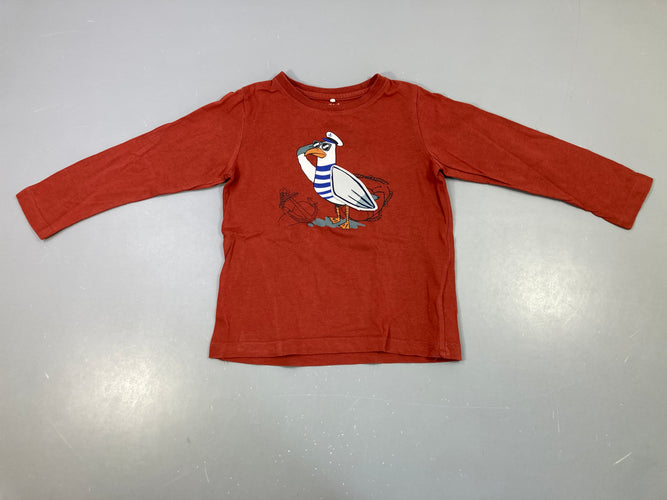 T-shirt m.l terra cotta mouette, moins cher chez Petit Kiwi