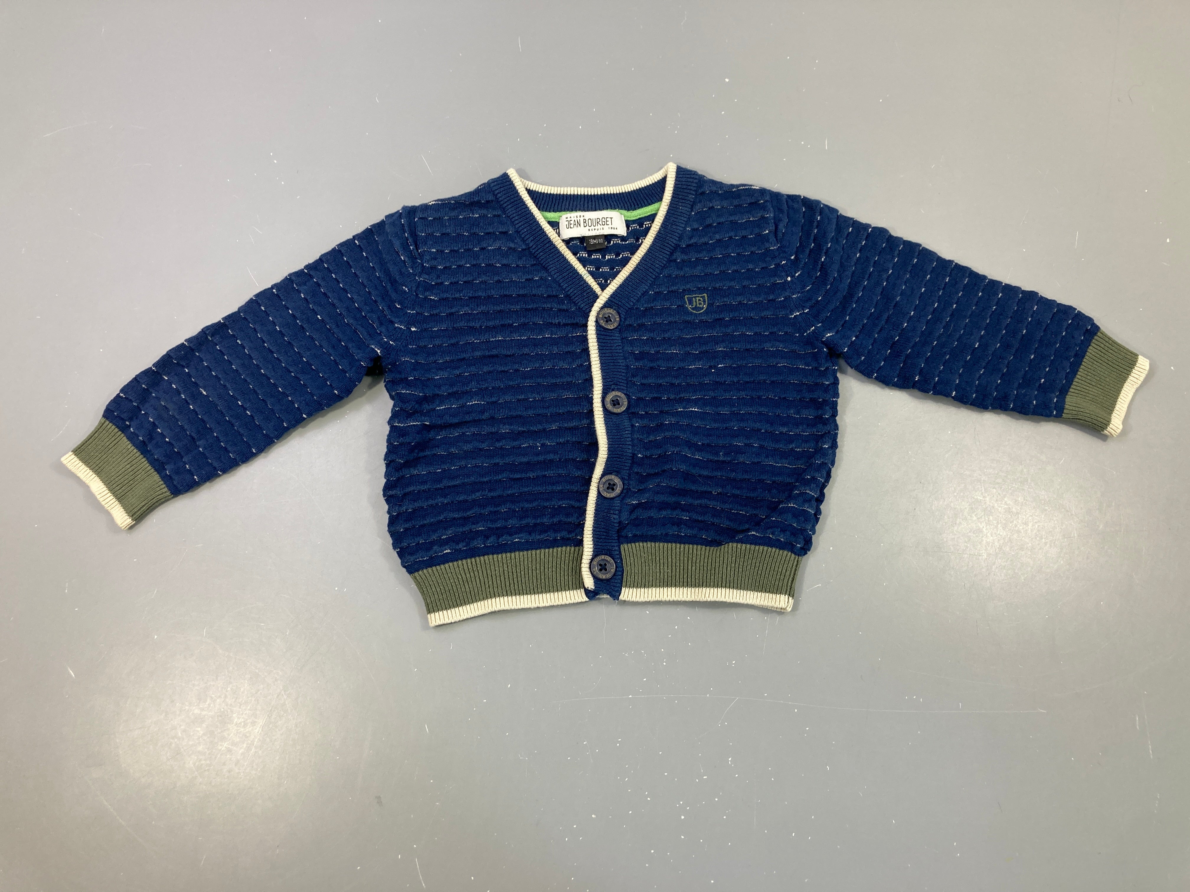 Gilet bleu texturé JB