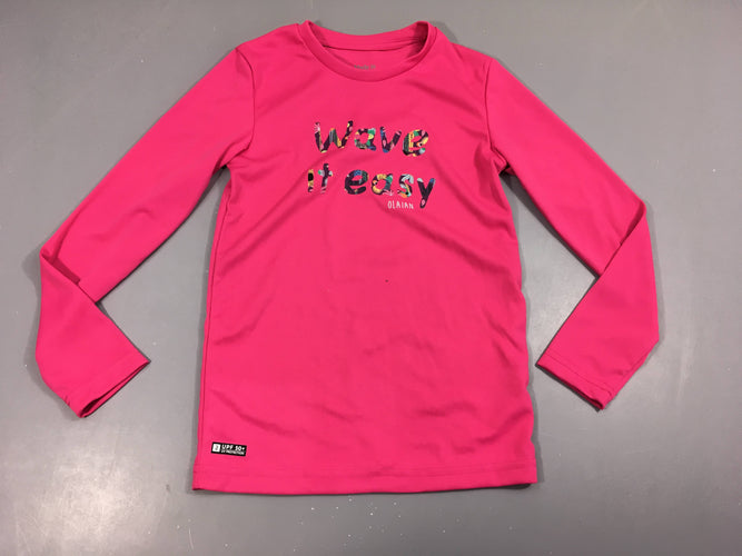 T-shirt m.l anti-uv rose wave it easy, moins cher chez Petit Kiwi